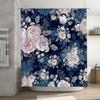 Tenda da Doccia con Motivo a Foglie Tessuto Impermeabile per Decorazioni da Bagno Vari Colori Disponibili Facile Installazione con Gancio Ri