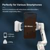 Portable Gimbal Stabilizer for Smartphone, 2 Axis Selfie Stick Gimbal Stabilizer with Fill Light 360°Rotation with Wireless Remote