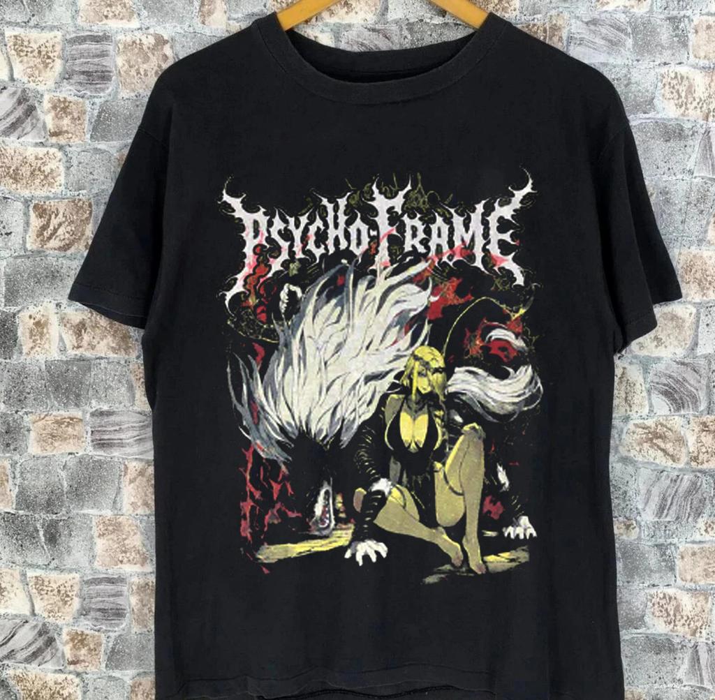 Inspired Psycho-Frame Band On New Tour Black T-Shirt S to 5XL SN936