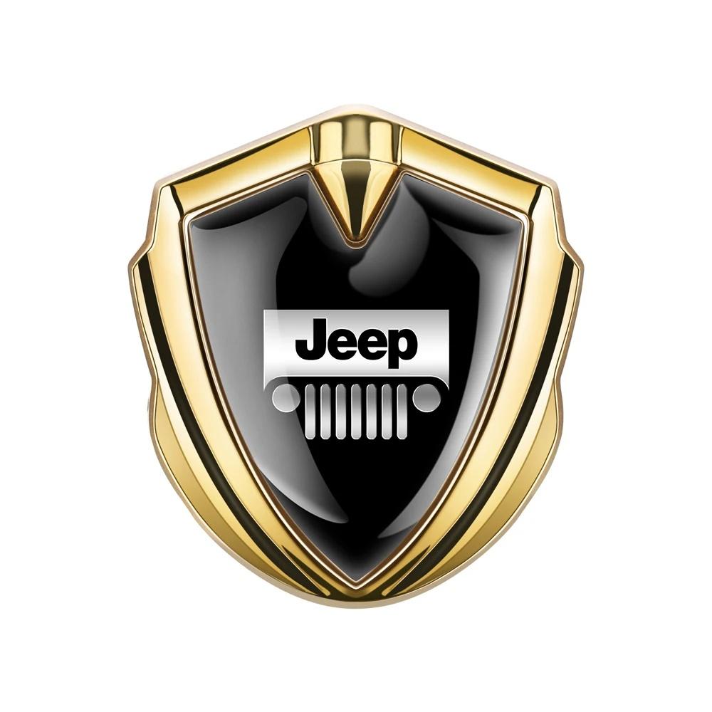 2Pcs 3D Gold Silver Shield Car Emblem Sticker for Jeep Renegade Wrangler Grand Cherokee Compass Auto Trunk Decal Accessory AMT1