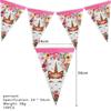 Unicorn Wreath Kids Birthday Party Supplies Tableware Plates Cup Fork Tablecloth