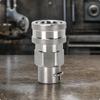 Hose Adapter with Retaining Pin Stainless Steel Pressure Washer Solid Metal PushtoConnect