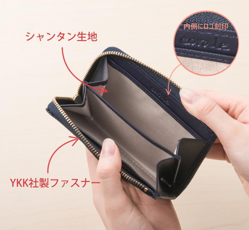 Corale Women's Leather Coin Purse, Compact Wallet with Card Case and L-Shaped Zipper (Camel Brown)