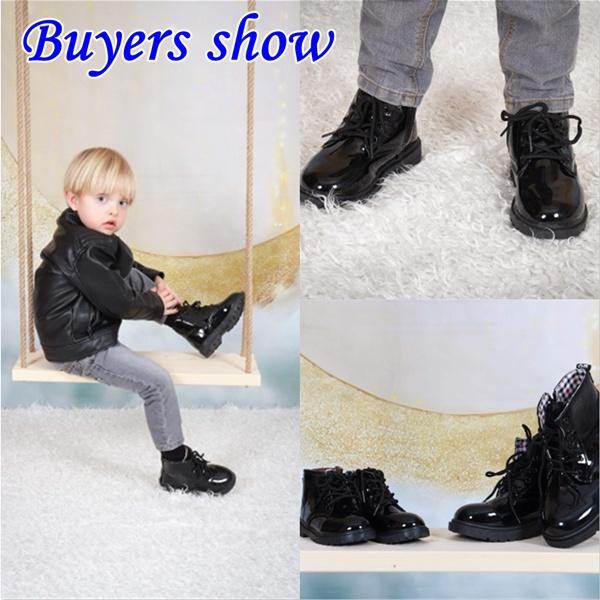Nuevo Otoño Invierno Zapatos para Niños PU Cuero Impermeable Martin Botas  Niños Botas de Nieve Marca Niñas Niños comprar a buen precio — entrega  gratuita, reseñas reales con fotos — Joom