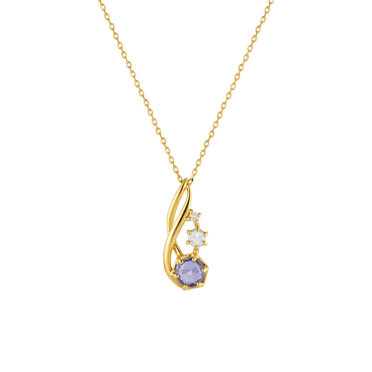 

K18 Yellow Gold Necklace 112441123001 Birthday Present for Women with Jewelry Case [Yondo Sea] [Holiday Collection]