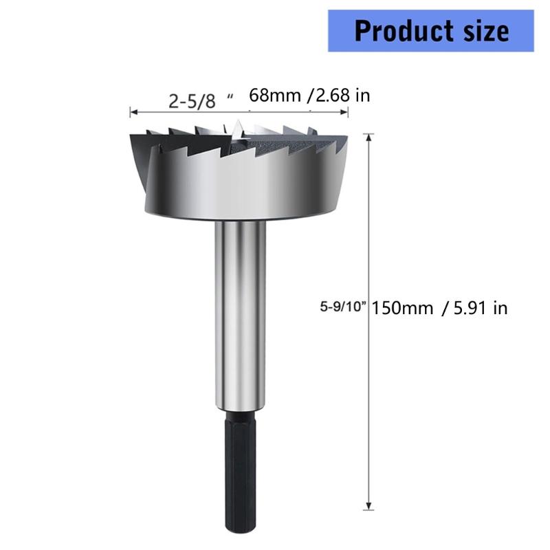 Heavy Duty 68mm Multi Tooth Flat Wing Drill Bit Wood Hole Sawing For Deep Hole Drilling In Wood And Composite Materials