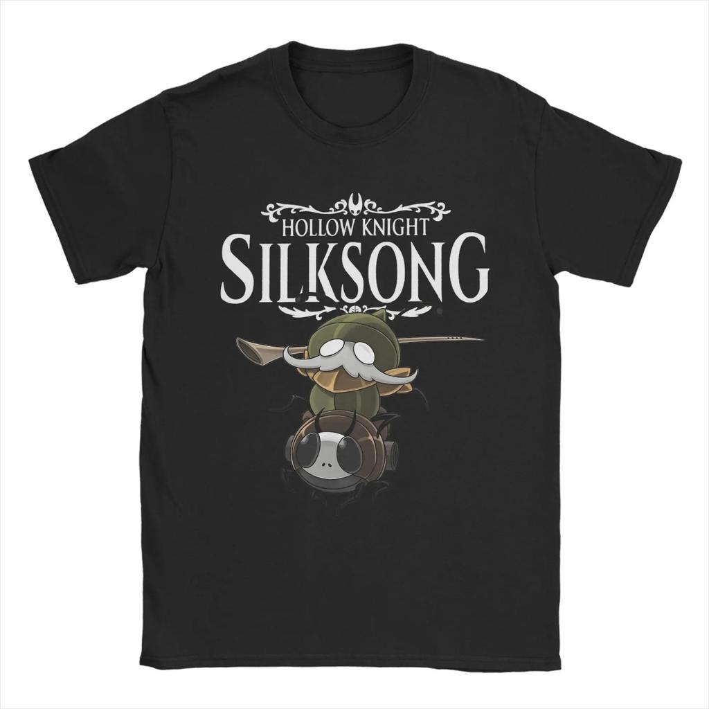 Black Casual Short-Sleeve T-Shirt Featuring Hollow Knight The Knight "Hallownest Ramen" Cute Parody Graphic Print
