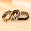 s/Titanium Steel Rotatable Chain Ring Anxiety Multifunctional Jewelry Fashion 8mm Fidget Spinner Rings Power Sense Gifts