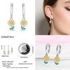 Original 100% S925 Silver Sunflower K Gold Pendant Earrings Iris Earrings Ladies Birthday Anniversary Gift