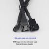 LLHY PC Case Fan 4-Pin 1-to-2 Splitter Extension Cable