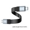 Super Flexible USB4 Type C Cable 15cm 80Gbps Speed Video Output Silicone & Aluminum Cord Suitable for Devices 5