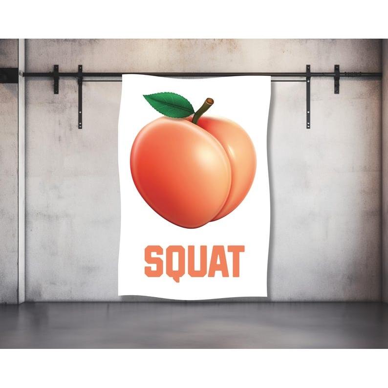 Peach Squat tapestry 75x100 чёрный