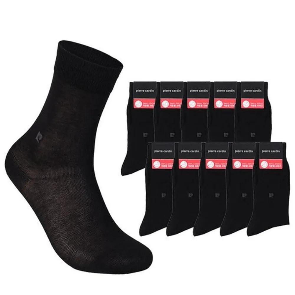 Pierre Cardin Men s Silket Lion Medium Black 10 Pairs Small Foot Dress Socks 24cm Hand-Sewn PC Silket Lion Black 10 pairs 24m