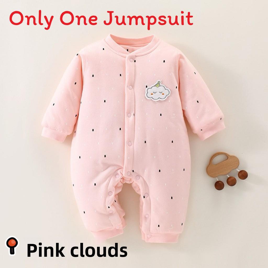 Baby Winter Cotton Romper With Thickened Fabric For Newborns And Infants