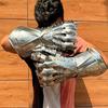 Etched Steel Gauntlet Gloves Gothic Knight Costume, 40.64 cm Gloves Pair Perfect Halloween Gift