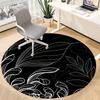 1pc Leaf Nature Office Round Area Rug, Under Office Chairs Bedroom Living Room Home Decor, Room Deco, Available In Various Sizes 031