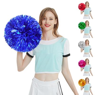 2er-Pack 30 cm/11,8 Zoll einfarbig plus dicker Bommel, mehrfarbig für die Leistung von Cheerleader-Teams