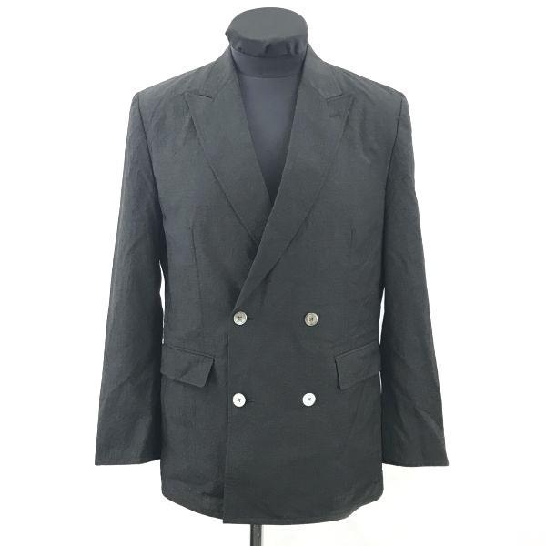 

Б/У/Сделано в Японии/Двубортный пиджак LANVIN/Мужской L/50/Угольно-серый/Карманы с клапанами