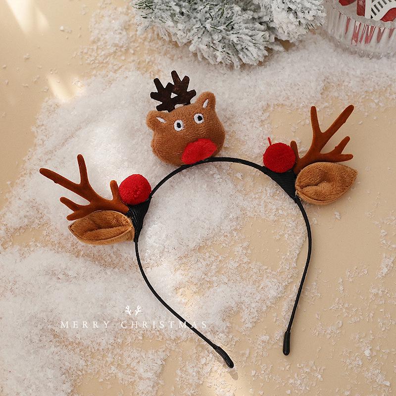 Women's Christmas Plush Hat Headband Hair Accessories
