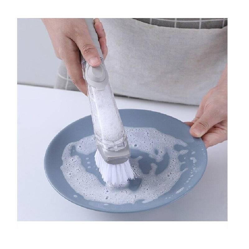 Versatile Automatic Liquid Release Long Handle Kitchen Brush With Non-stick Design Ideal For Pots And Pans