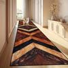 1Pcs Geometric Wood Pattern Non-Slip Washable Area Rug Runner for Bathroom, Corridor, Balcony & Home
