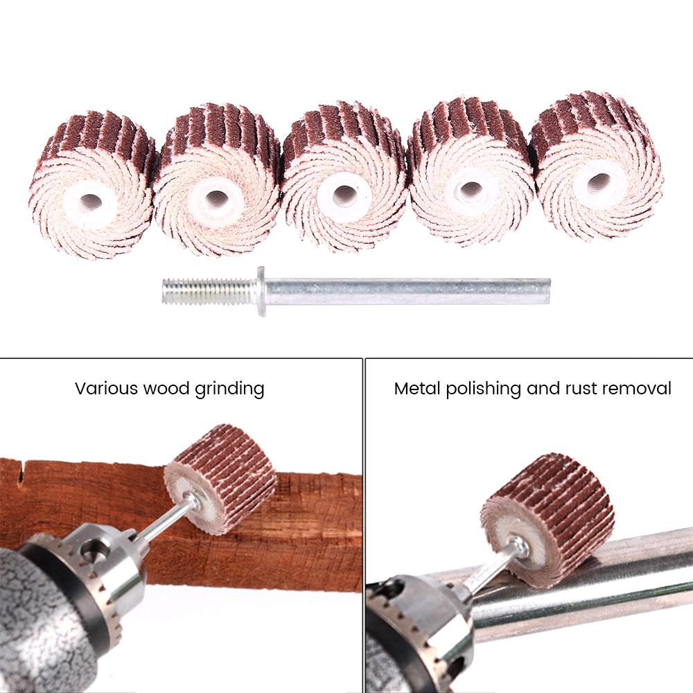 50Pcs Sanding Drum Kit 80/120/240/320/600 Grit Grinding Wheel Head Sander Abrasive Tools Sandpaper Rust Removal Polishing Tools