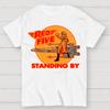 Red Five Standing Dy Unisex 100% Cotton Summer Casual Cool Loose T-Shirt