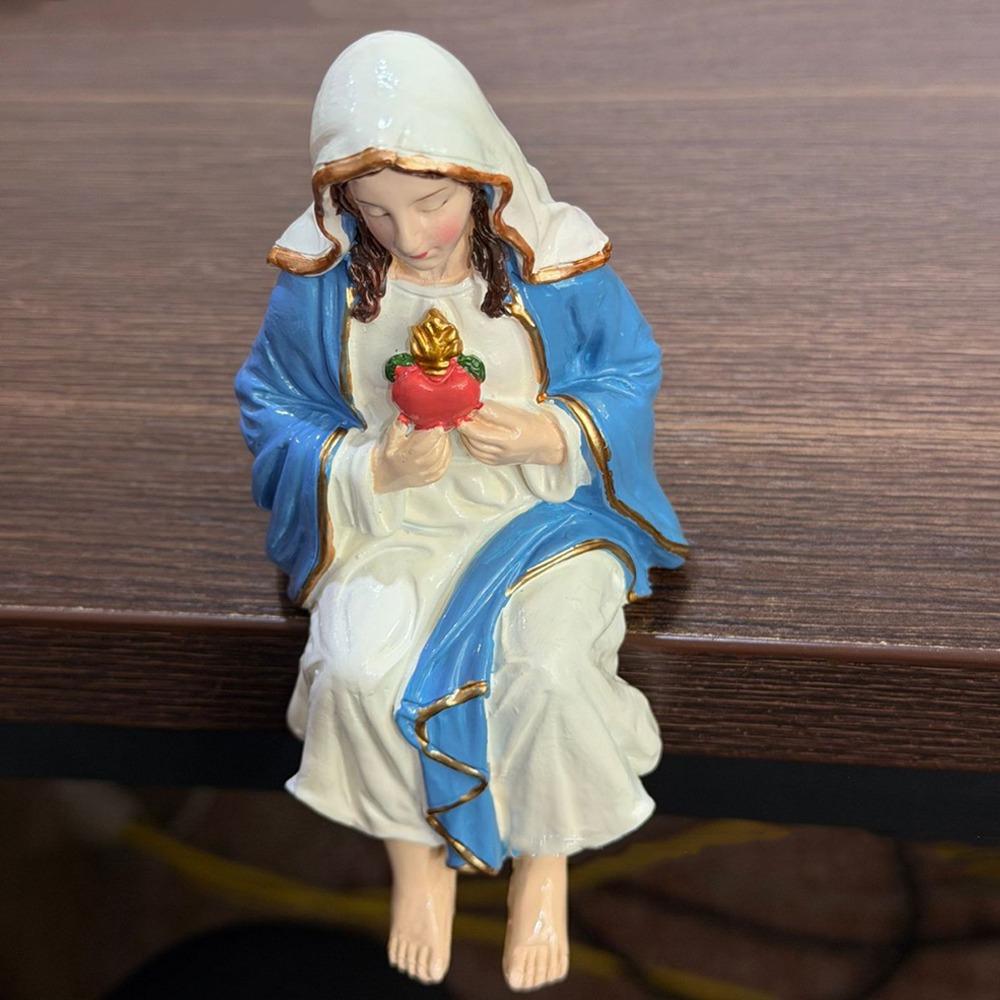 

I Am with You Always Jesus Christ Statue Hand Painted Resin Jesus Ornament Car Dashboard 6.5cm/2.56in-Women