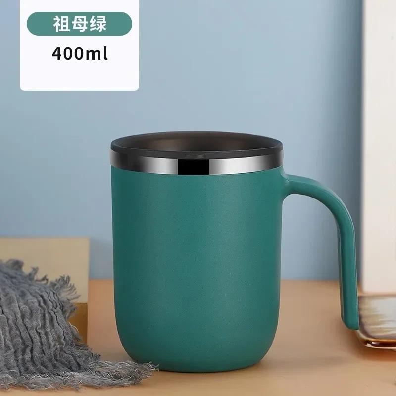 1pcs Stainless Steel Coffee Mug with Straw Lid Portable Coffee Cup Drinking Beer Milk Water Cup Restaurant Bar Party