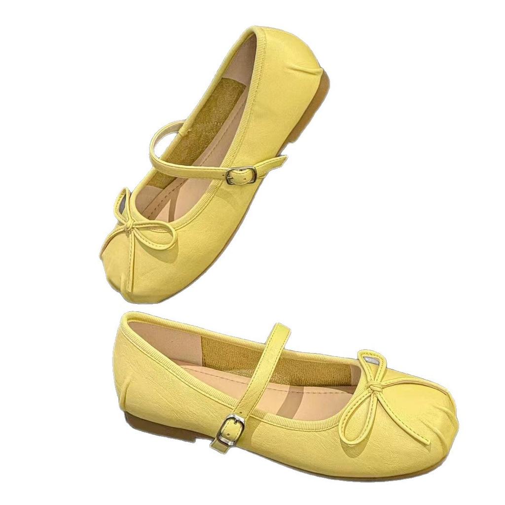 Ballet Single Shoe Girl 2025 New Summer Korean Version French Retro Gentle Fairy Casual Flat Mary Jane Shoes