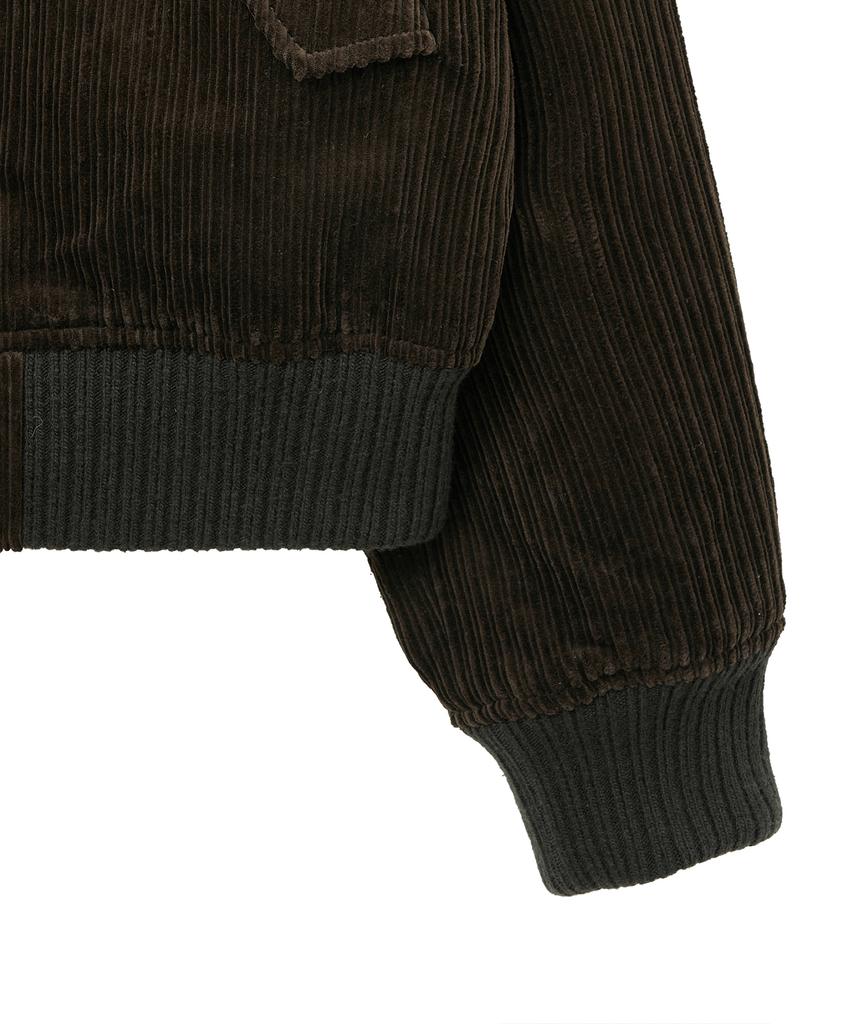 Noirer Multi-Whale Corduroy Harrington Jacket (Brown)
