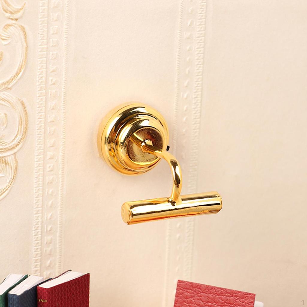 1:12 Doll House Wall Light Lamp Miniature Craft Gold Color Furniture Accessory Retro Style