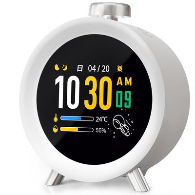 MOMILLA Digital Alarm Loud Volume for Heavy Color LCD 4 Alarm Snooze Temperature Cute for Kids and Students School Gift Clock, Sleepers, 2.8-inch