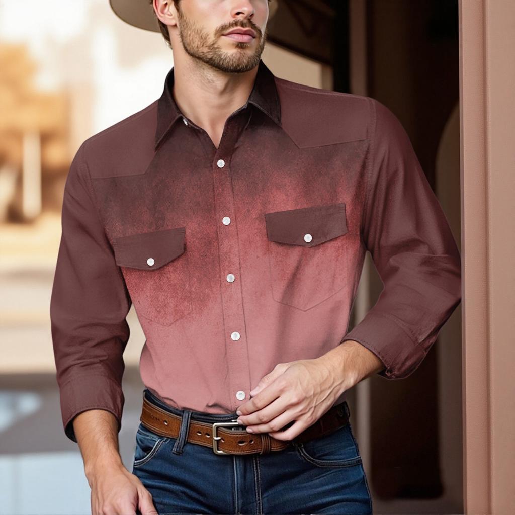 Men'S Fashionable Lapel And Shoulder Length Short Sleeved Casual Top