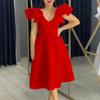 2024 Summer Ruffle High Waist A-Line Skirt Banquet Party Dress