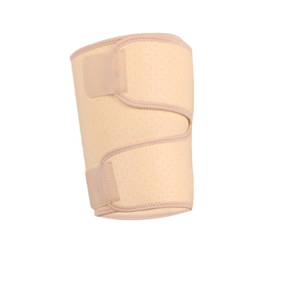 

1Pc Fixed Muscles Support Leg Sleeve Adjustable Leg Hamstring Wrap Upper Leg Wrap for Women Men бежевий