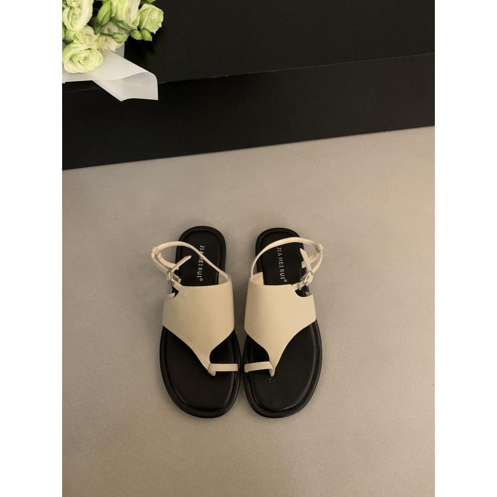 Thick-soled inner heightening retro-toed sandals women's 2025 new summer vacation wind seaside beach casual Roman shoes