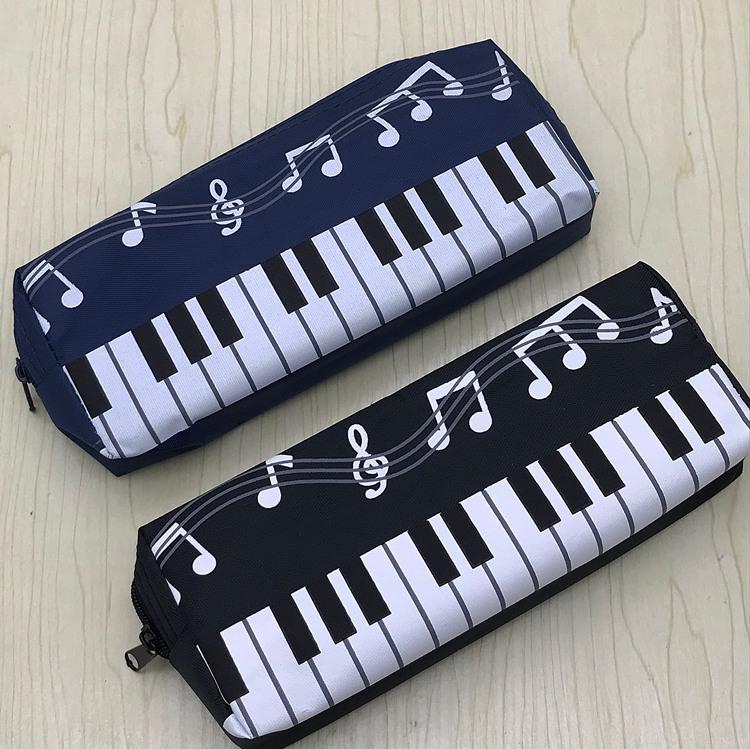 Music Note Piano Pencil Case - Creative Single Layer Stationery Bag for Students
