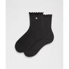 Lululemon Unisex Lettuce Edge Quarter Socks Black Coconut Ivory