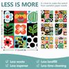 6PCS Cleaning Dishcloths Reusable Kitchen Dish Towels Retro Memphis Style Floral Cloth Absorbent Lint Free Dishcloth Washable Duster Rags Tea Towels