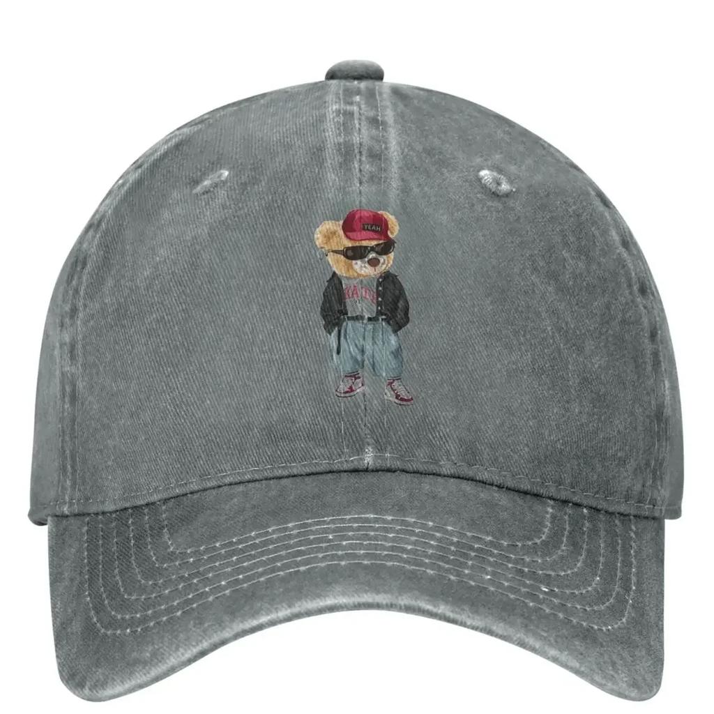 Gorra de Béisbol Lavada Stay Cool Boy Estampado de Animales Oso Clásica Trucker Gorra de Papá Verano Mujeres Hombres Deporte al Aire Libre Gorras de Béisbol