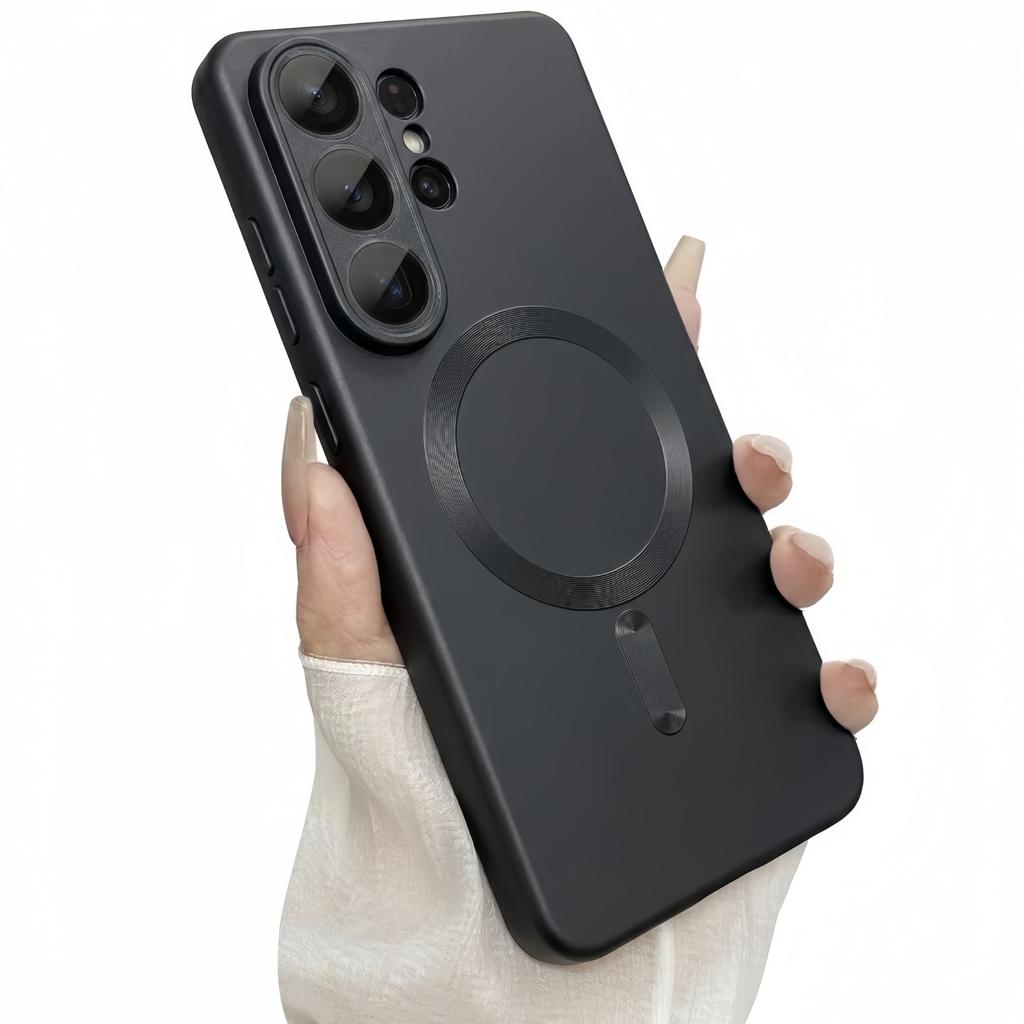 Magnetic for Samsung Galaxy S26 Ultra/S26+/S26 Phone Case, Luxury Matte Soft Silicone Metallic Luster, Camera Lens Protector