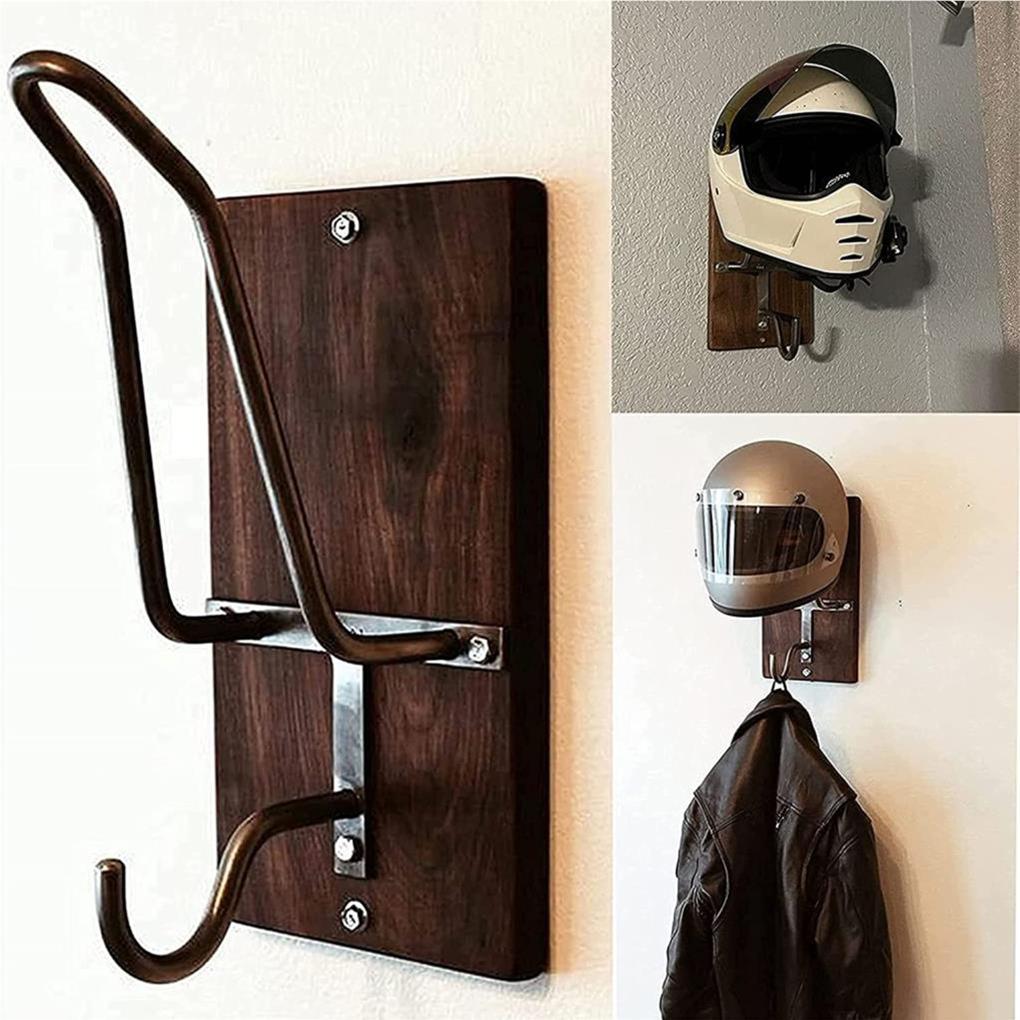 Wall Shelf Motorcycle ForHelmet Holder Metal Rack Bracket Coat Hook Jackets Office Entrance Etc.