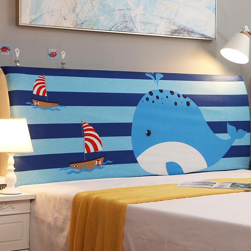 Elastic All-Inclusive Headboard Cover Bed Head Back Protection Dust Cover INS Dustproof Soft Wooden Bedhead Backrest Protection