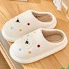 Cute bear cotton slippers autumn and winter 2025 new indoor home thick-bottomed non-slip velvet thermal slippers