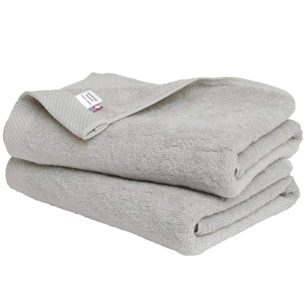 Bloom Imabari Certified Bath Set of Ciel Indoor Made In Japan Towels, 2, Hotel-Quality, Absorbent, Quick-Drying, Drying, 100% Cotton, (Gray)