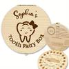 1PCS Free Customization Wooden Tooth Storage Box Baby Tooth Wood Storage Box Organizer Teeth Kids Christening Case Birthday Gift