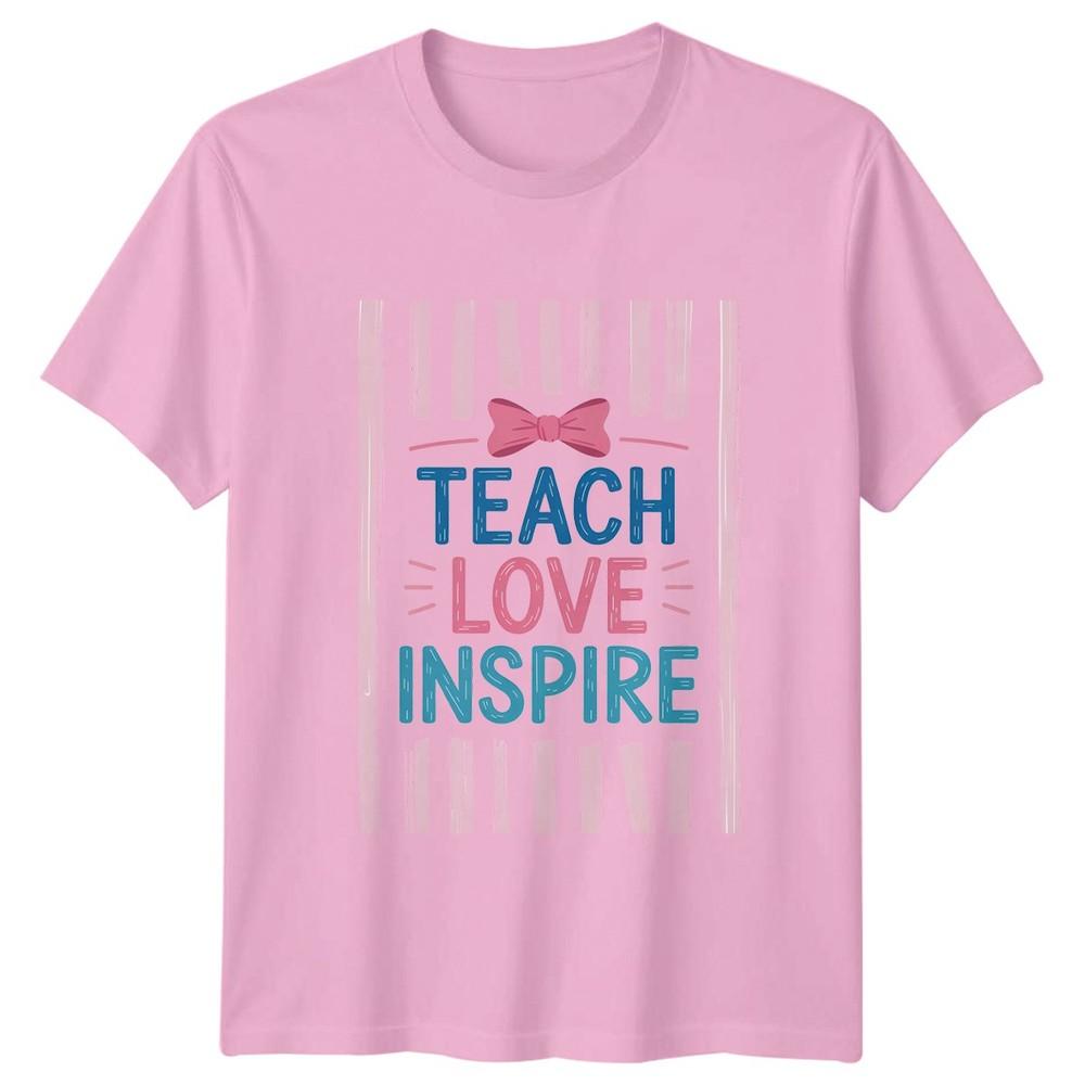 Teach Love Inspire Unisexs TShirt EleUnisextary Teacher Teaching Gift For Her