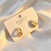 Shell Cross Earrings for Women, Small Exquisite Double-Layer Design Earrings, Student Earrings Daily Korean Simple Versatile Ear Hoops