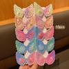 10 colorful random angel wing hair clips with sweet and fashionable style suitable for daily use as hair accessories